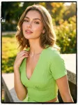Sinsay - Crop top palaidinė - skaisčiai žalia