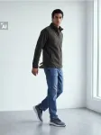 Sinsay - Flisinis užsegamas megztinis su auk&scaron;ta apykakle - chaki
