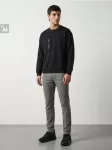 Sinsay - Medvilniniai slim fit džinsai - melsvai žalia