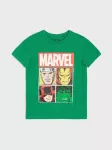 Sinsay - Medvilniniai mar&scaron;kinėliai su spauda Marvel - žalia