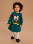 Sinsay - Suknelė su peplumu Mickey Mouse - melsvai žalia