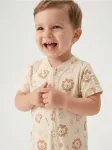 Sinsay - Medvilninis romperis su spauda Mini Smiley&reg; - kūno spalva