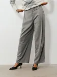Sinsay - Eleganti&scaron;kos wide leg kelnės su viskoze - &scaron;viesiai pilka