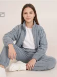 Sinsay - Flisinės jogger kelnės - &scaron;viesiai pilka