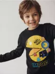 Sinsay - Medvilniniai mar&scaron;kinėliai su spauda Pacman - juoda