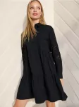Sinsay - Mini mar&scaron;kininė suknelė - juoda