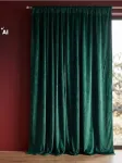 Sinsay - Aksominė &scaron;viesą pritemdanti užuolaida su cirkoniais - tamsiai žalia