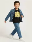 Sinsay - Medvilniniai mar&scaron;kinėliai su spauda SmileyWorld&reg; - juoda
