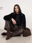 Sinsay - Dirbtinio kailio striukė - juoda
