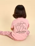 Sinsay - Medvilniniai mar&scaron;kinėliai su spauda nugaroje Mini Smiley&reg; - pelenų rožinė