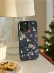 Sinsay - Dėklas iPhone 13/14 su kalėdiniu motyvu - juoda