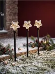 Sinsay - Įsmeigiamų LED sodo lempučių rinkinys su žvaigždės motyvu 3 pack - juoda