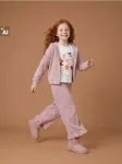 Sinsay - Rumbuotos wide leg kelnės su raukiniais - pelenų rožinė