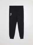 Sinsay - Tapered fit sportinės kelnės NASA - juoda