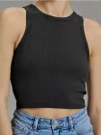 Sinsay - Crop top palaidinė - juoda