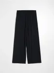 Sinsay - Wide leg kelnės su viskoze - juoda
