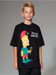 Sinsay - Medvilniniai mar&scaron;kinėliai su spauda The Simpsons - juoda