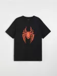 Sinsay - Medvilniniai comfort mar&scaron;kinėliai su spauda Spider-Man - juoda