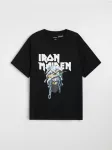 Sinsay - Medvilniniai mar&scaron;kinėliai Iron Maiden - juoda