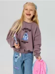 Sinsay - Džemperis su apvalia i&scaron;kirpte Stitch - tamsiai violetinė