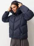 Sinsay - Siūta puffer striukė su kapi&scaron;onu - tamsiai mėlyna