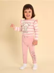 Sinsay - Kelnės su raukiniu ir kaspinėliu Mini Smiley&reg; - pelenų rožinė