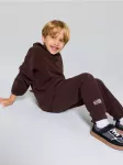 Sinsay - Pa&scaron;iltintos loose jogger kelnės Active - tamsiai ruda