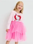 Sinsay - Medvilninė trumpos suknelė su tiuliu Hello Kitty - multicolor