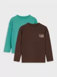 Sinsay - Medvilniniai loose mar&scaron;kinėliai su spauda 2 pack - multicolor