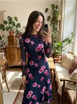 Sinsay - Maxi suknelė su i&scaron;kirpte nugaroje ir gėlių ra&scaron;tu - multicolor