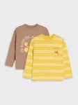 Sinsay - Medvilniniai mar&scaron;kinėliai su Winnie the Pooh spauda 2 pack - multicolor