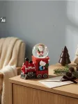 Sinsay - Kalėdinis sniego gaublys lokomotyvo formos su Kalėdų Seneliu ir sniego seniu - multicolor
