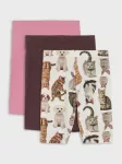 Sinsay - Medvilniniai dviratininko &scaron;ortai su gyvūnų spauda 3 pack - multicolor