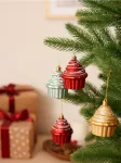 Sinsay - 4 vnt. kalėdinių eglutės žaisliukų rinkinys - multicolor