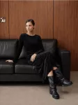 Sinsay - Veliūrinė maxi suknelė su leopardo ra&scaron;tu - multicolor