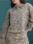 Sinsay - Džinsinė striukė su leopardų ra&scaron;tu - multicolor