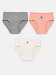 Sinsay - Medvilninės kelnaitės su triu&scaron;ių motyvu 3 pack - multicolor