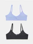 Sinsay - Medvilninės liemenėlės tipo palaidinės su &scaron;irdelių motyvu 2 pack - multicolor