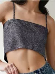 Sinsay - Crop top palaidinė su petne&scaron;ėlėmis - multicolor
