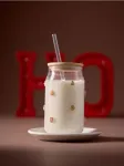 Sinsay - Stiklinis puodelis su dangteliu ir &scaron;iaudeliu - clear