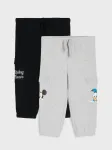 Sinsay - Medvilninės sportinės kelnės su atspaudu Mickey Mouse 2 pack - &scaron;viesiai pilka