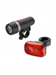 Dviračio žibintų komplektas &ndash; priekinis 5 LED + galinis 3 LED