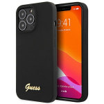 Guess Silicone Script dėklas, skirtas iPhone 13 Pro Max, juodas