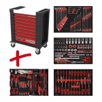 Įrankių vežimėlio komplektas KS Tools Performanceplus P10, 180 įrankių