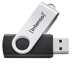 USB atmintinė Intenso Office Line 128 GB USB 3.2, sidabrinė/juoda