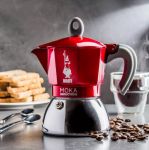 Bialetti MOKA Induction espreso kavinukas, 4 puodeliai, raudonas