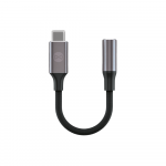 Garso adapteris Forever AJC-01 3.5mm į USB-C, Juodas