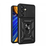 Hybrid Armor Camshield dėklas, skirtas Xiaomi 15 5G, su kameros apsauga, juodas