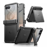 Tech-Protect Kevlar Pro dėklas Samsung Galaxy Z Flip 8 su lanksto apsauga ir stovais, juodas