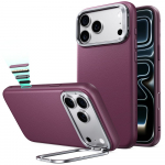 ESR Atelier Kickstand MagSafe dėklas iPhone 18 Pro / 17 Pro, bordo